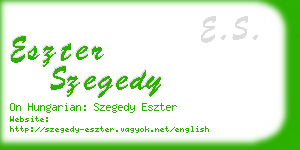 eszter szegedy business card